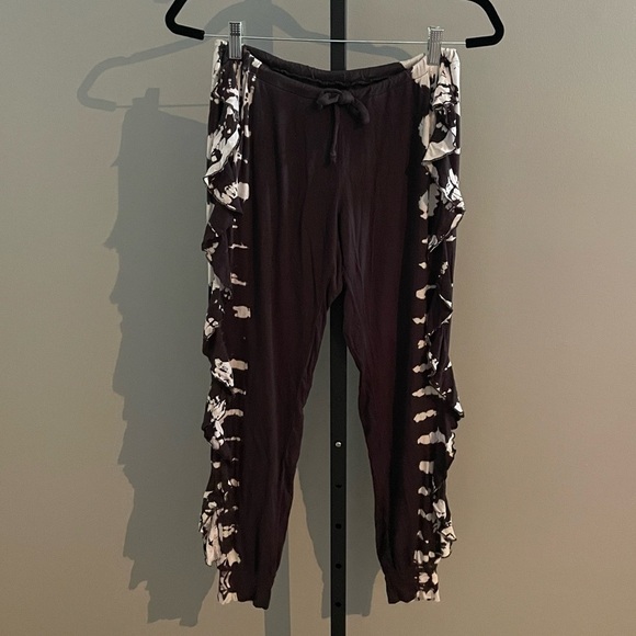 Chaser Pants - Chaser Soft Pants Tie Dye Pull On Gathered Ankle Jogger Pants Gray Size Small